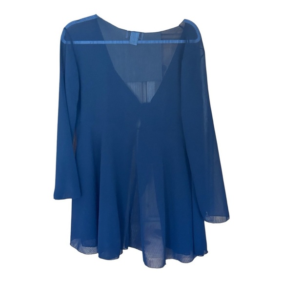 Vintage Sheer Swimsuit Cover-Up Sand Dollar Whimsigoth Mesh Lingerie Robe M USA - Picture 3 of 5